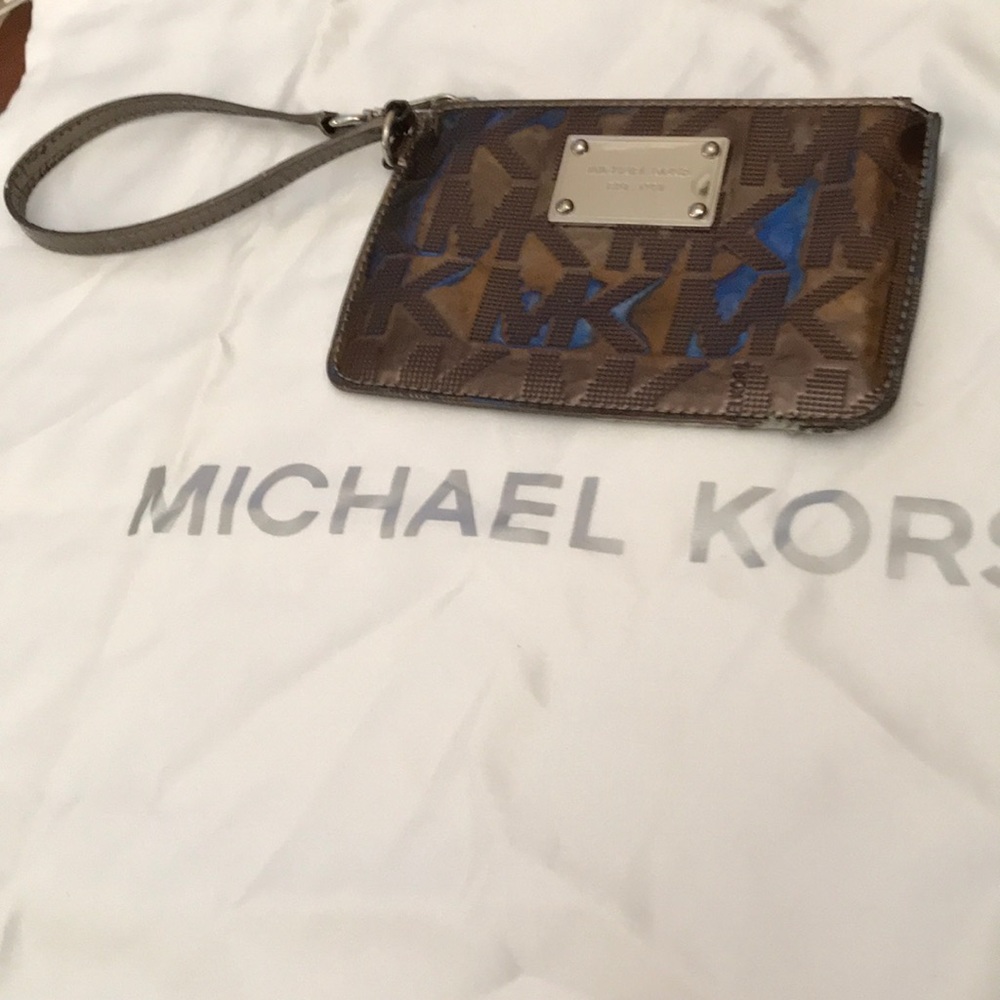 MK Silver wristlet
